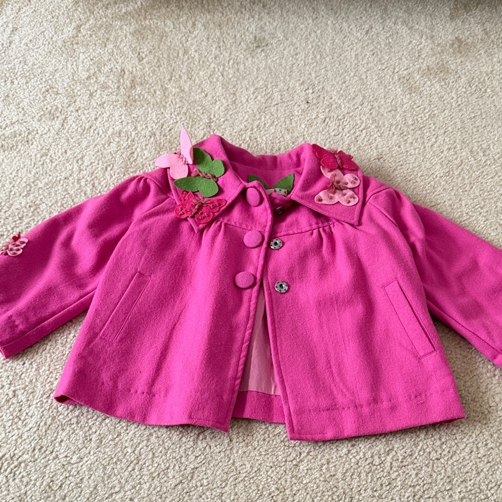 Charming Pink Pea Coat for Kids
